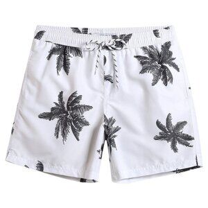 NEW MaaMgic Men's Quick Dry Palm Tree Swim Trunks Small